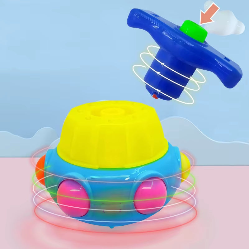 4Pcs Led Light up Flashing Tops Spinner Toys Gyroscope Toys for Kids Gifts Rotating Gyro Fidget Spinner Birthday Party Favors