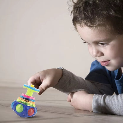 4Pcs Led Light up Flashing Tops Spinner Toys Gyroscope Toys for Kids Gifts Rotating Gyro Fidget Spinner Birthday Party Favors