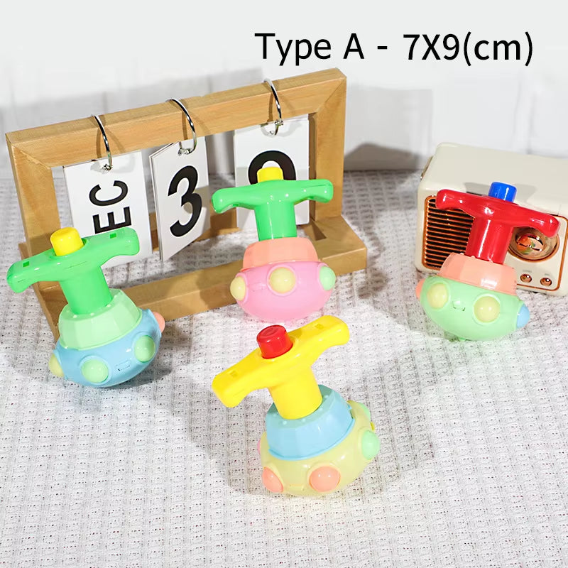 4Pcs Led Light up Flashing Tops Spinner Toys Gyroscope Toys for Kids Gifts Rotating Gyro Fidget Spinner Birthday Party Favors